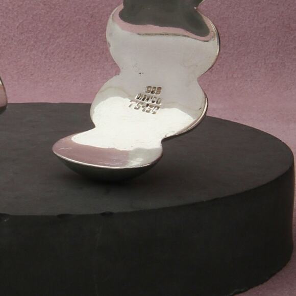 taxco mexico sterling silver vintage scalloped cuff bracelet size 6in - Picture 3 of 3